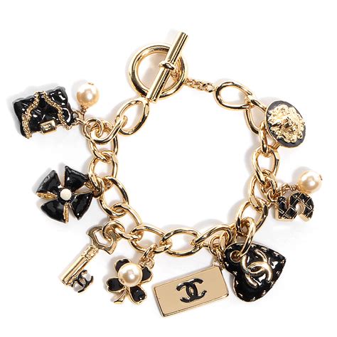 chanel replica leather and chain charm bracelet|chanel cc jewelry dupe.